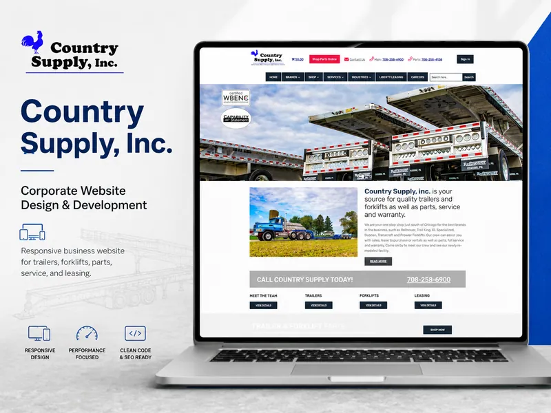 Country Supply website portfolio preview