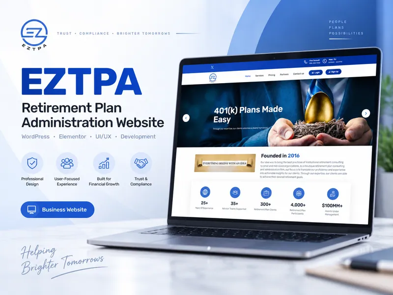 EZTPA website portfolio preview