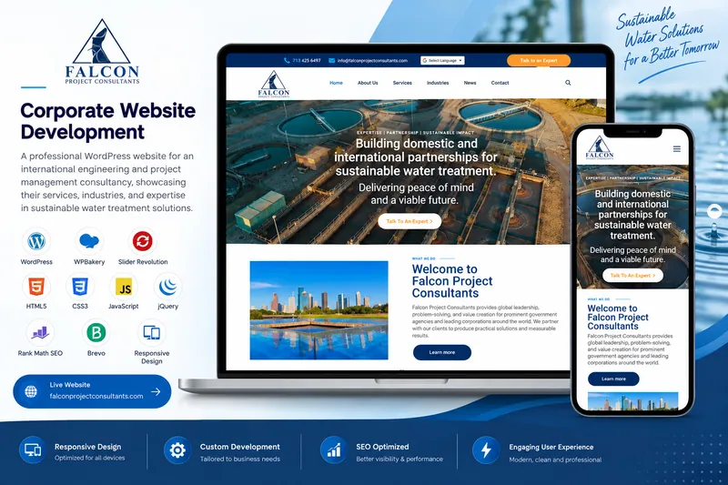 Falcon Project Consultants website portfolio preview