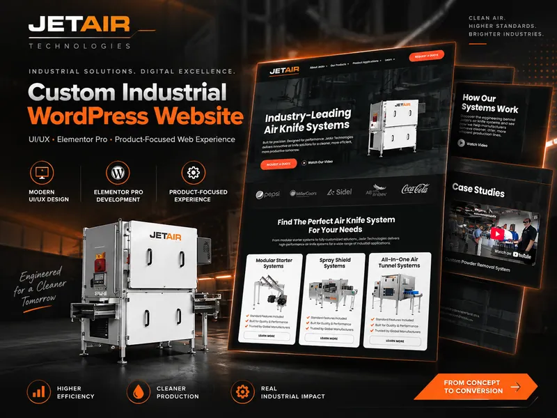 JetAir Technologies website portfolio preview