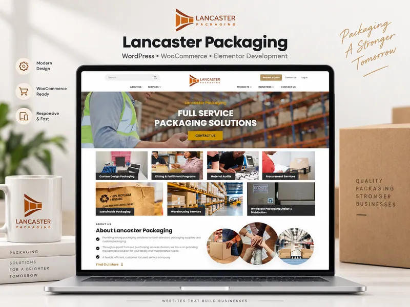 Lancaster Packaging website portfolio preview