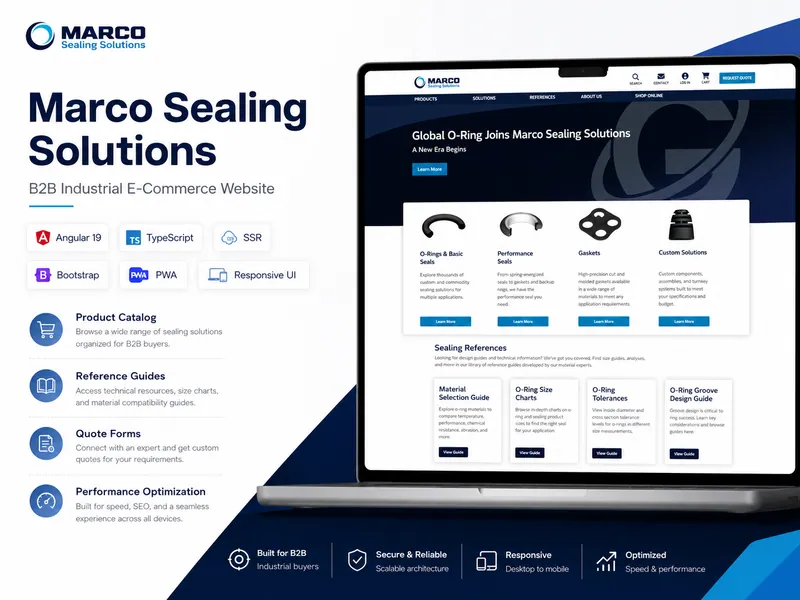Marco Sealing Solutions website portfolio preview