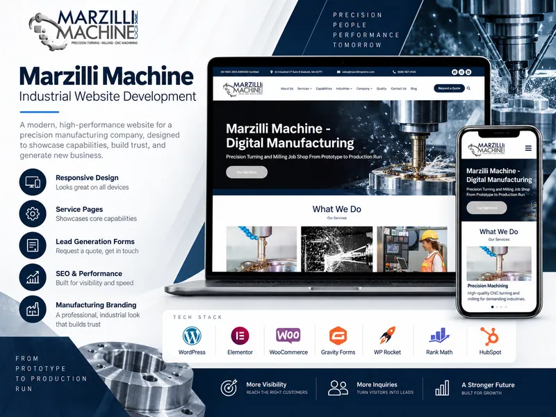 Marzilli Machine website portfolio preview