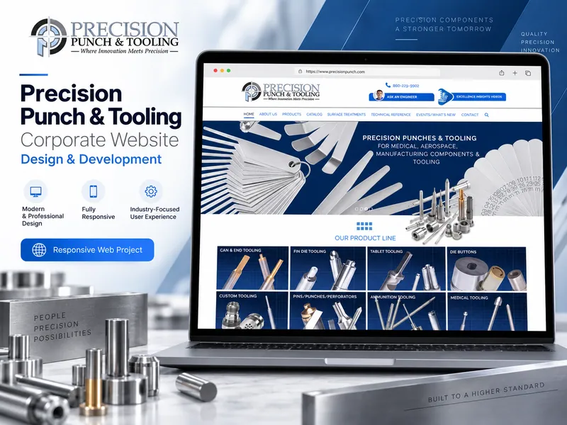 Precision Punch & Tooling website portfolio preview