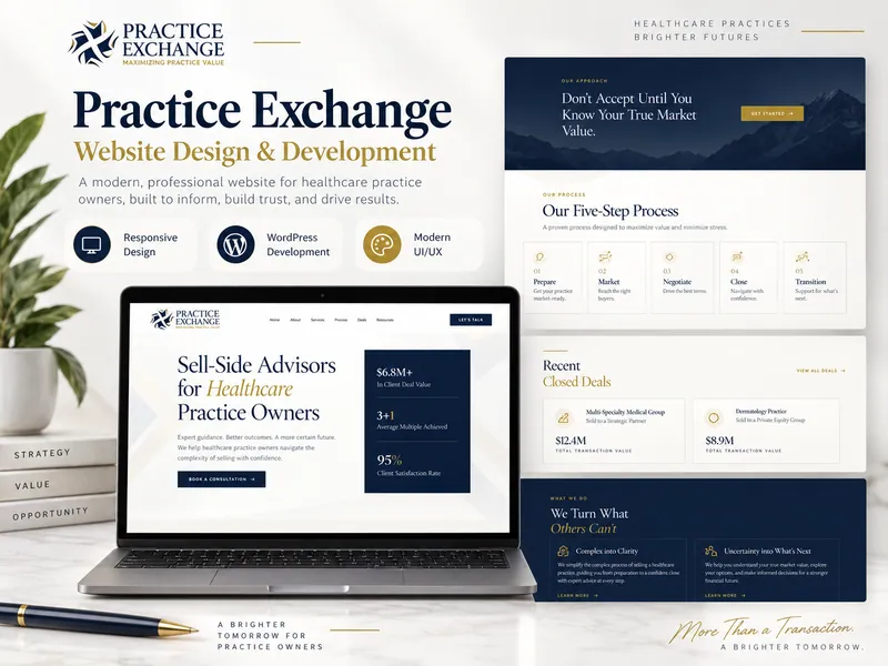 Practice Exchange website portfolio preview