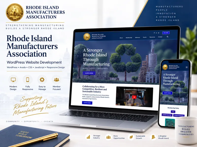 Rhode Island Manufacturers Association website portfolio preview