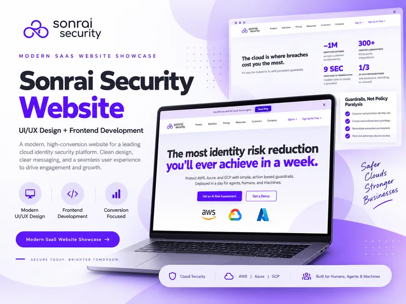 Sonrai Security website portfolio preview