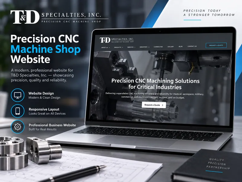 T&D Specialties website portfolio preview