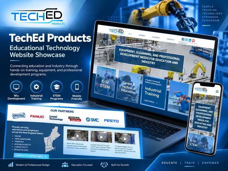 TechEd Products website portfolio preview