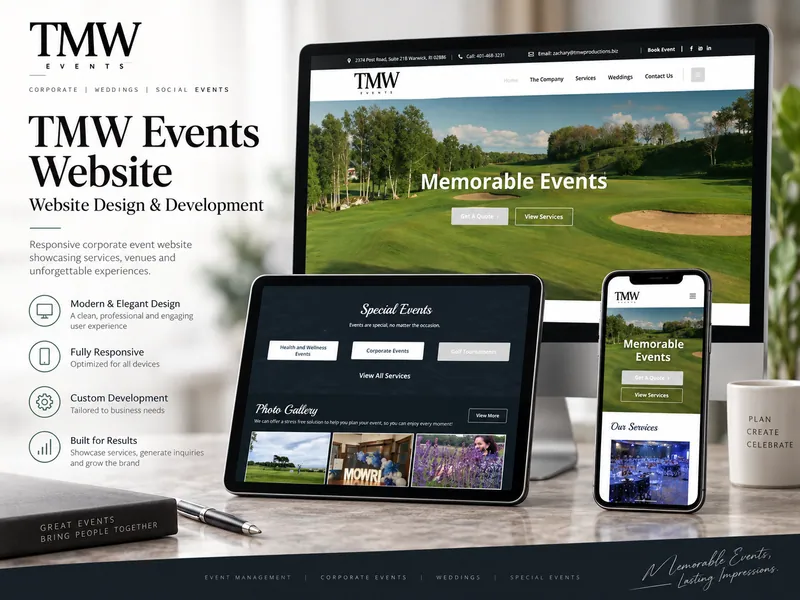 TMW Productions website portfolio preview