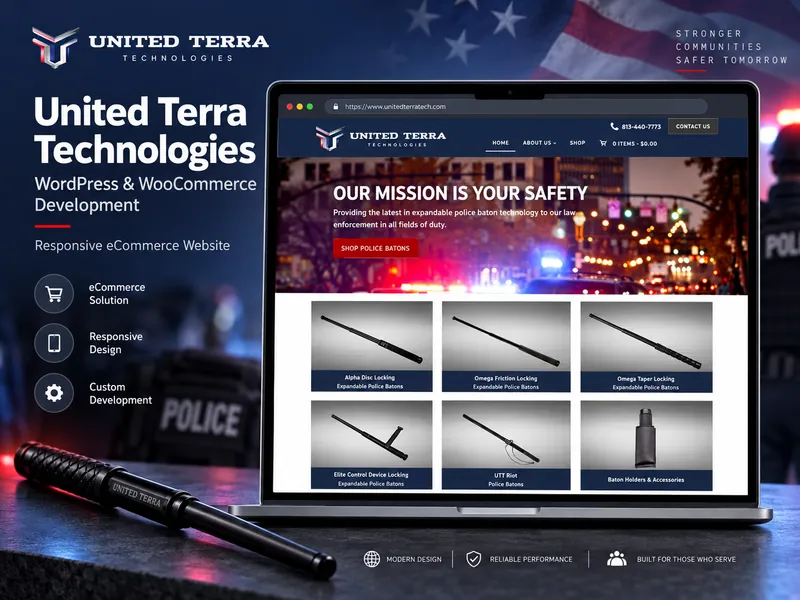 United Terra Technologies website portfolio preview