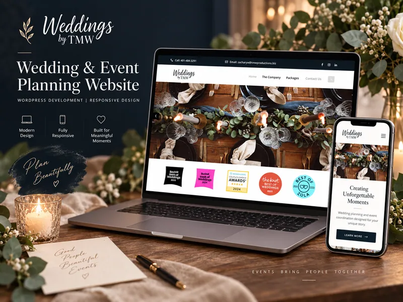 Weddings by TMW website portfolio preview